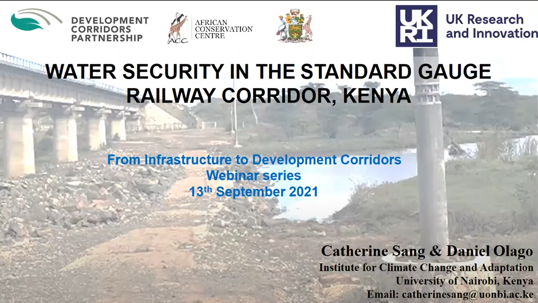 Water security in the Standard Gauge Railway corridor in Kenya