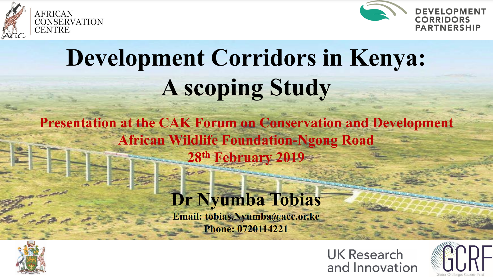 Development Corridors in Kenya: a scoping study (Conservation Alliance of Kenya Consultative Forum)