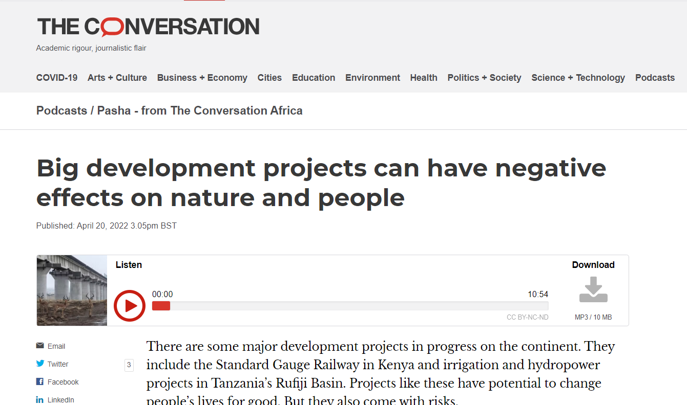 Podcast: Big development projects can have negative effects on nature and people