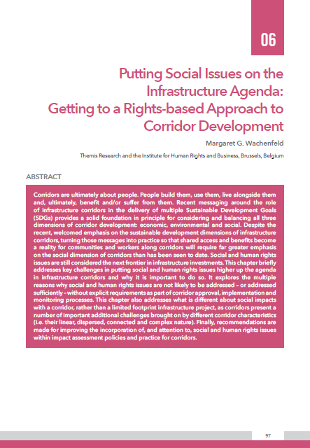 Putting Social Issues on the Infrastructure Agenda: Getting to a Rights-based Approach to Corridor Development